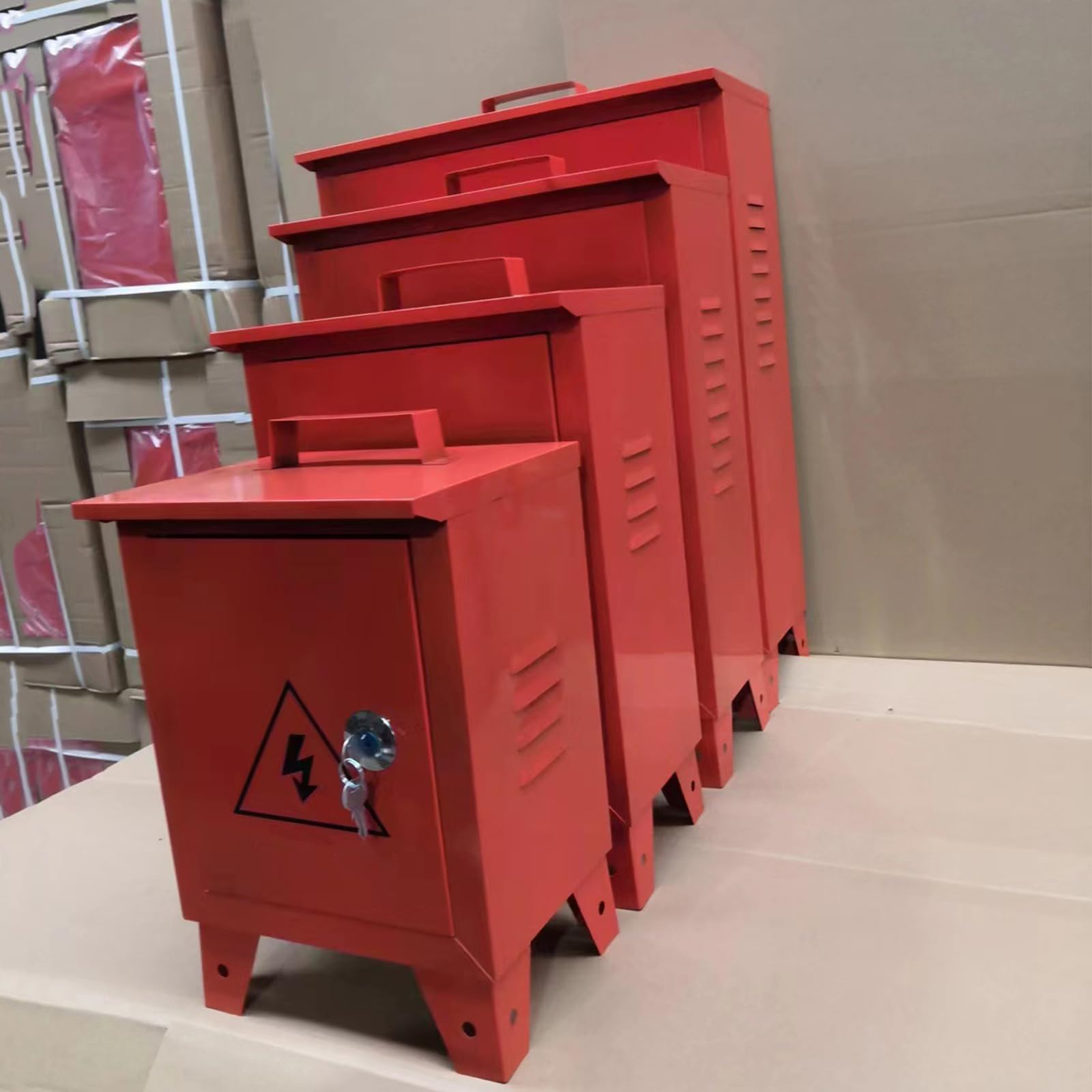 Armario De Contadores Caja De DistribucióN Acero Laminado En FríO EléCtrica Montada En La Pared Impermeable Al Aire Libre Gabinete De Control De Interruptores,01,50 * 40 * 20cm
