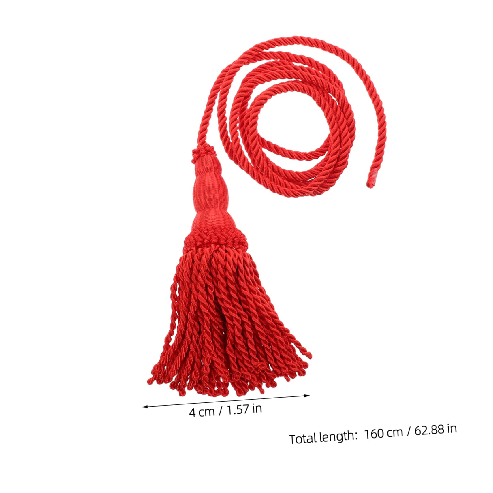 CIMAXIC 1 Pair Red Braided Tassel Cord for Bugle Wind Instrument Honor Cords with Tassel Pendant for Musical Decorative Rope