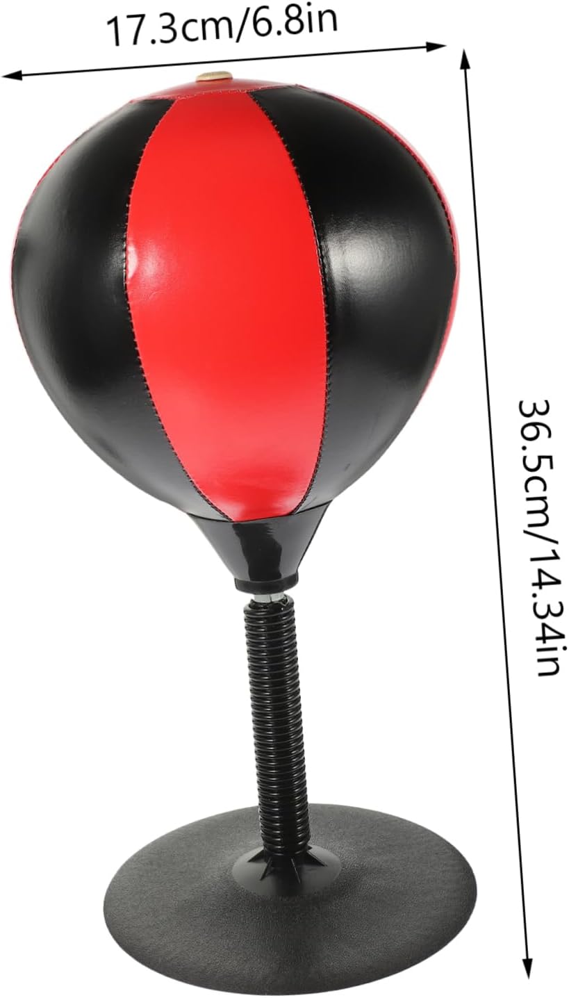 1Set Desktop Relief Punching Bag Inflatable Youth Punching Bag with Air Pump Fun Office Home Durable PU Material Bounces Back for Endless Fun