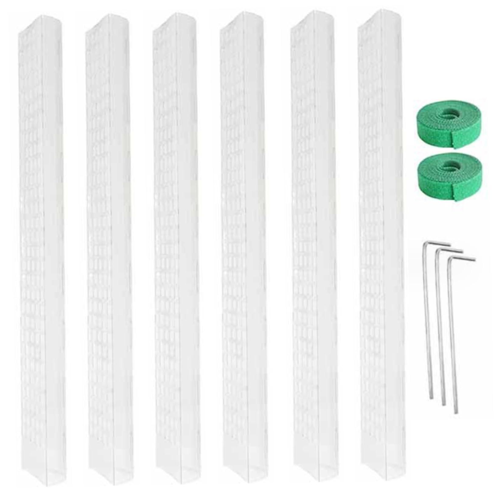Vervevum for Plants 6Pcs 24x4in Moss Stick Water Retention Plant Support D-shaped Corrosion Resistance Connectable Poles for Climbing Plants, Pole for