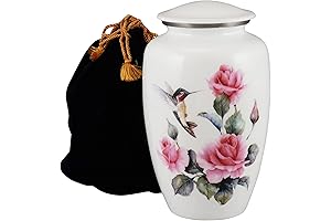Pink Rose - Humming Bird Adult Cremation Urns for Human Ashes