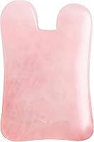 Vista 9 de LZLRUN Rodillo de jade de cuarzo rosa, tablero de jade real, masajeador de hongos, herramienta de masaje facial Guasha (forma de mariposa)