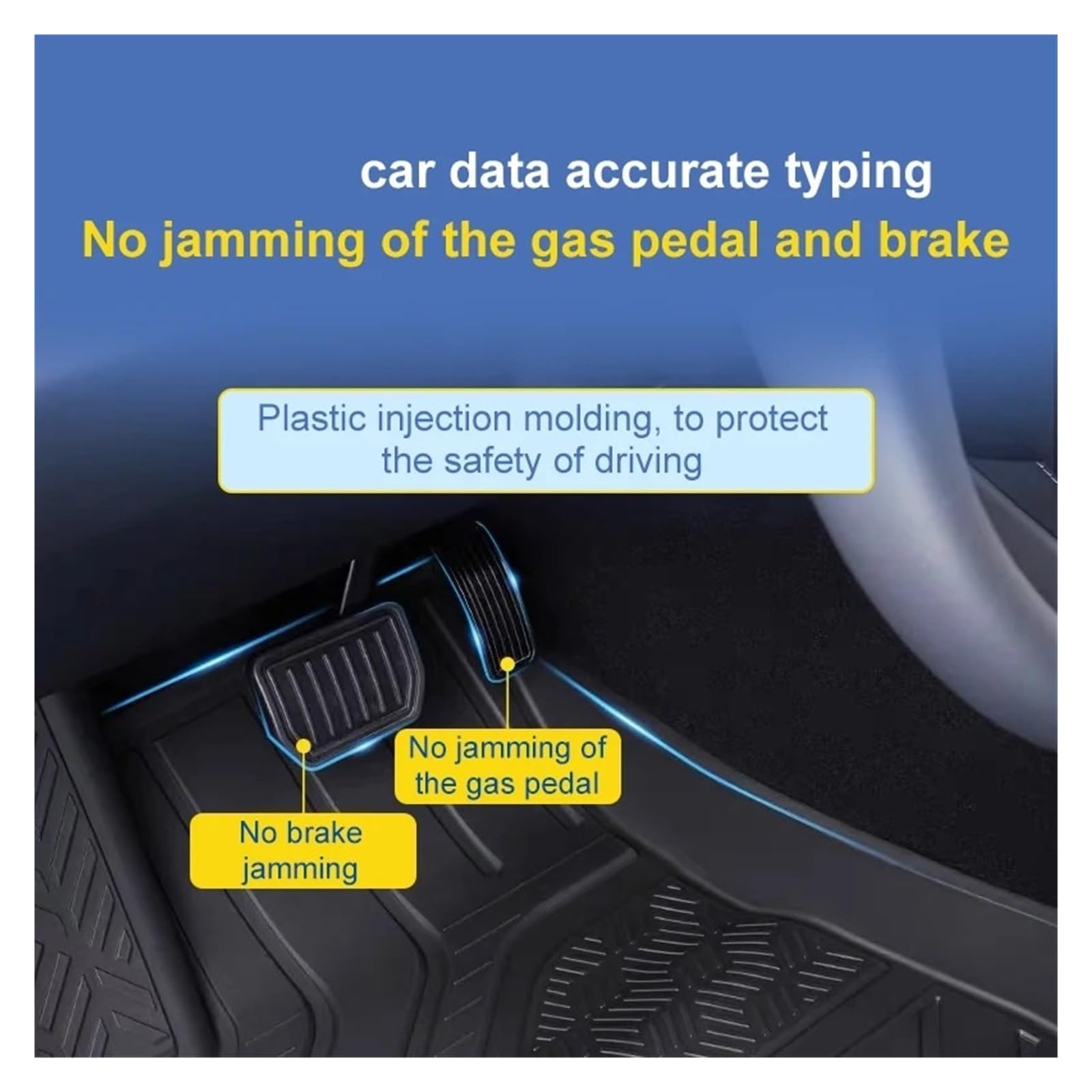 Auto Fussmatte Für Benz Für EQA 250 2022-2024 TPE Fuß Pad Teppich Innen Volle wasserdichte Leder Schlamm Zubehör Auto LHD Boden Matte