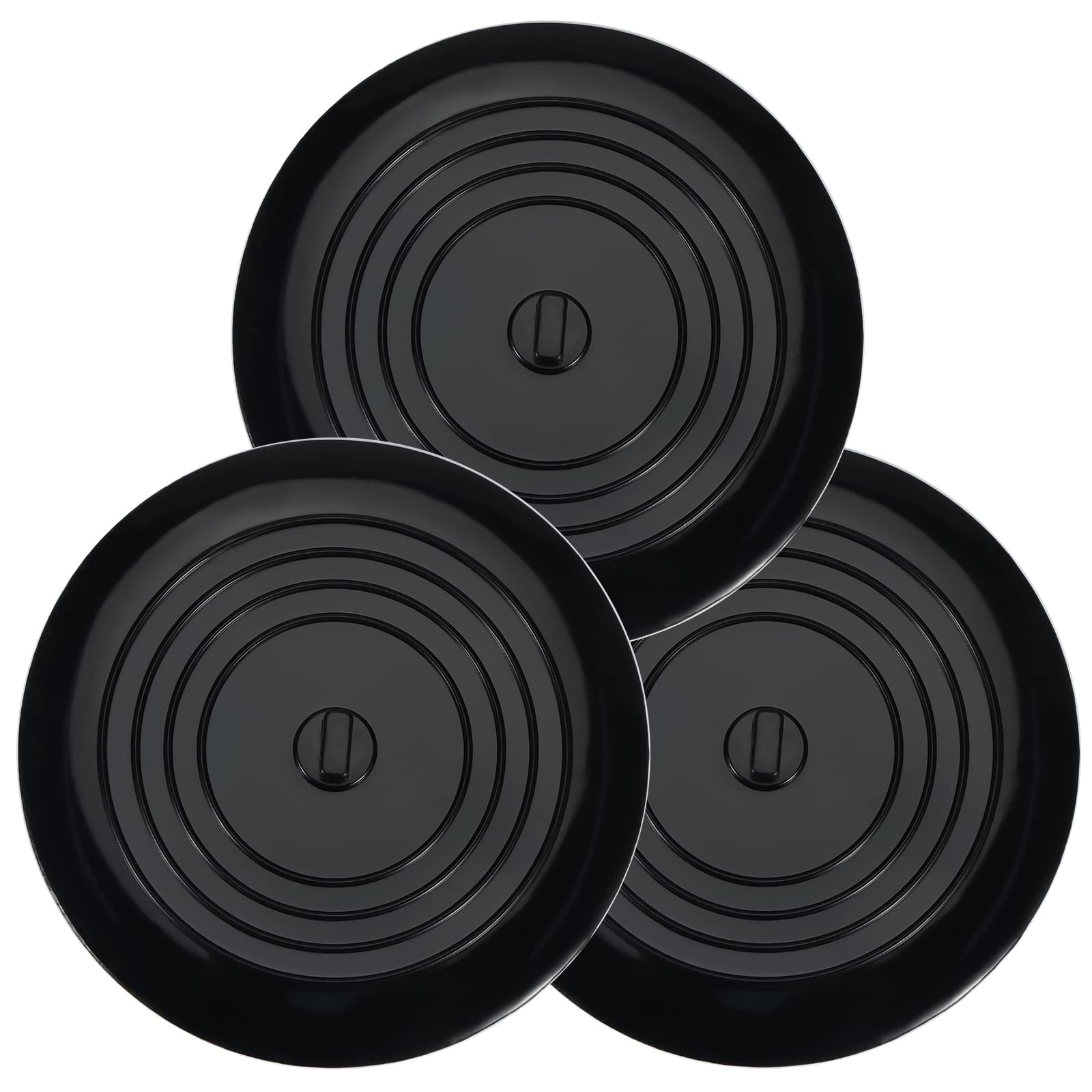 tifanso Tappo universale per vasca da bagno, tappo di scarico in silicone aggiornato per lavello da cucina e lavabo, vasca da bagno e tappo da bagno, 15,2 cm (3 nero