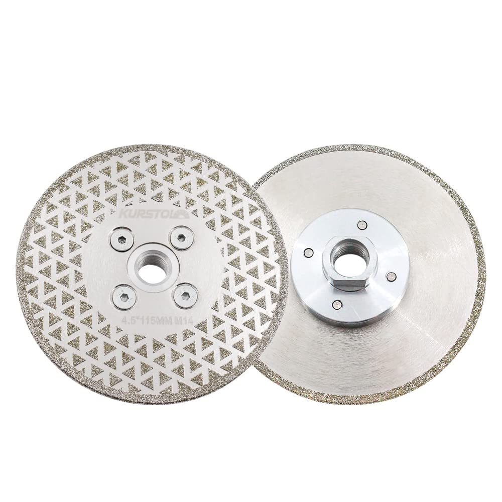 M14 Electroplated Diamond Cutting Disc Wheel Both Sides Galvanized Grinding Saw Blade For Marble Granite Ceramic Tile - 1420 - View #3