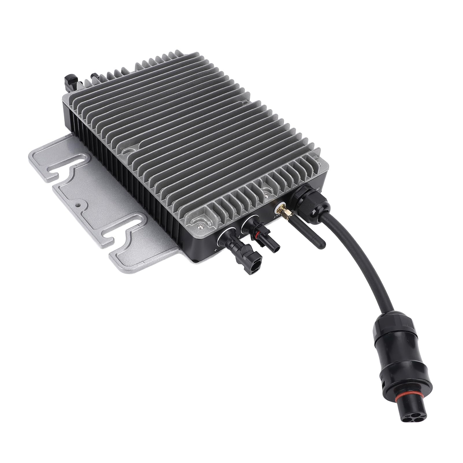 Jeffergarden Mikroinwerter Solarny 700 W, Inwerter Sieciowy WiFi ze Stopu Aluminium z wodoodpornością MPPT IP67, Wejście Fotowoltaiczne 2 X 435 W, 110 V AC dla Małej średniej Elektrowni Domowej