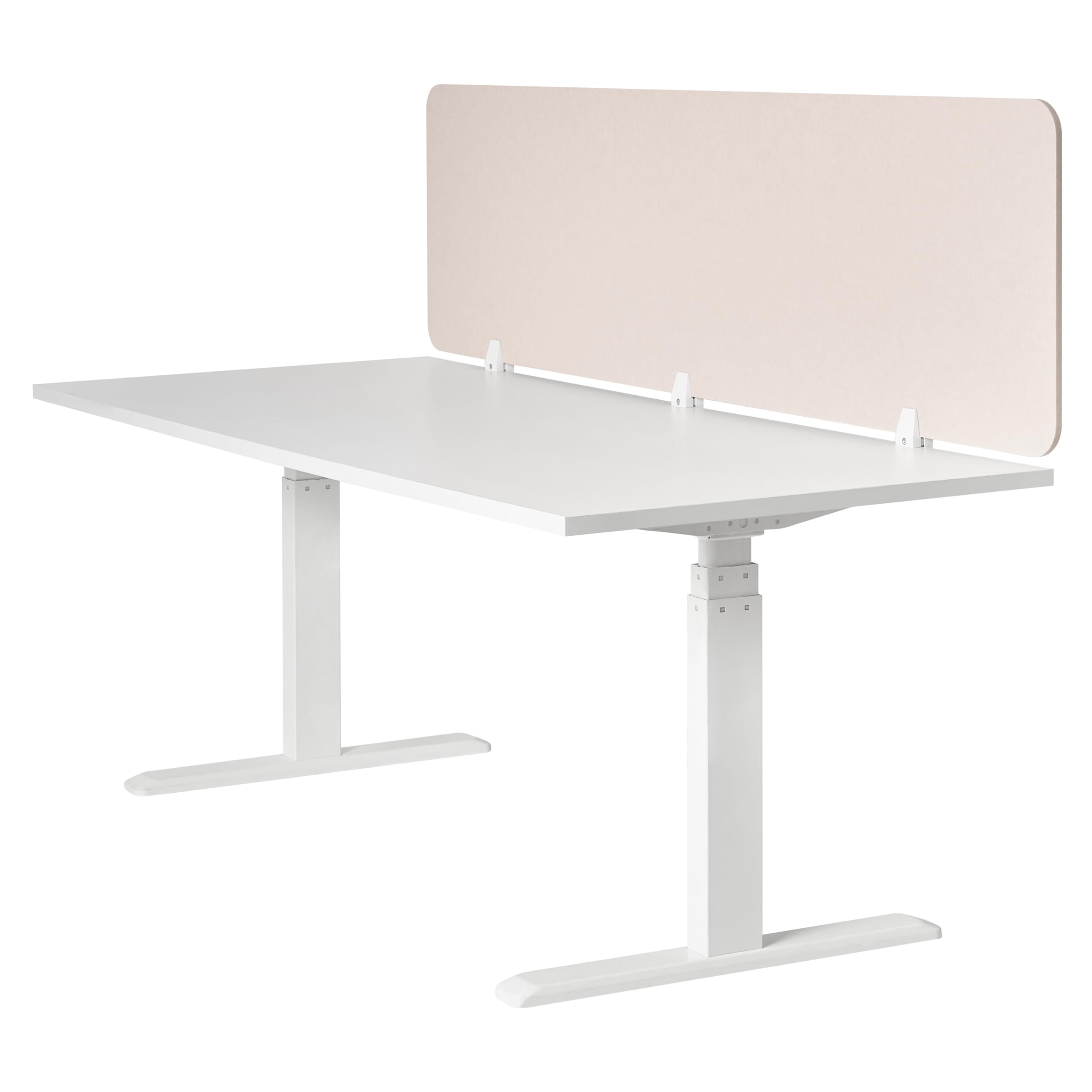 Schreibtisch Trennwand Akustik Polster beige 180 x 50 cm Schallschutz Split