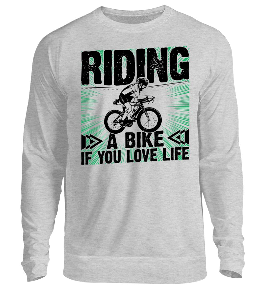 Fahre Vélo pull unisexe gris L sweat cycliste urbain confortable