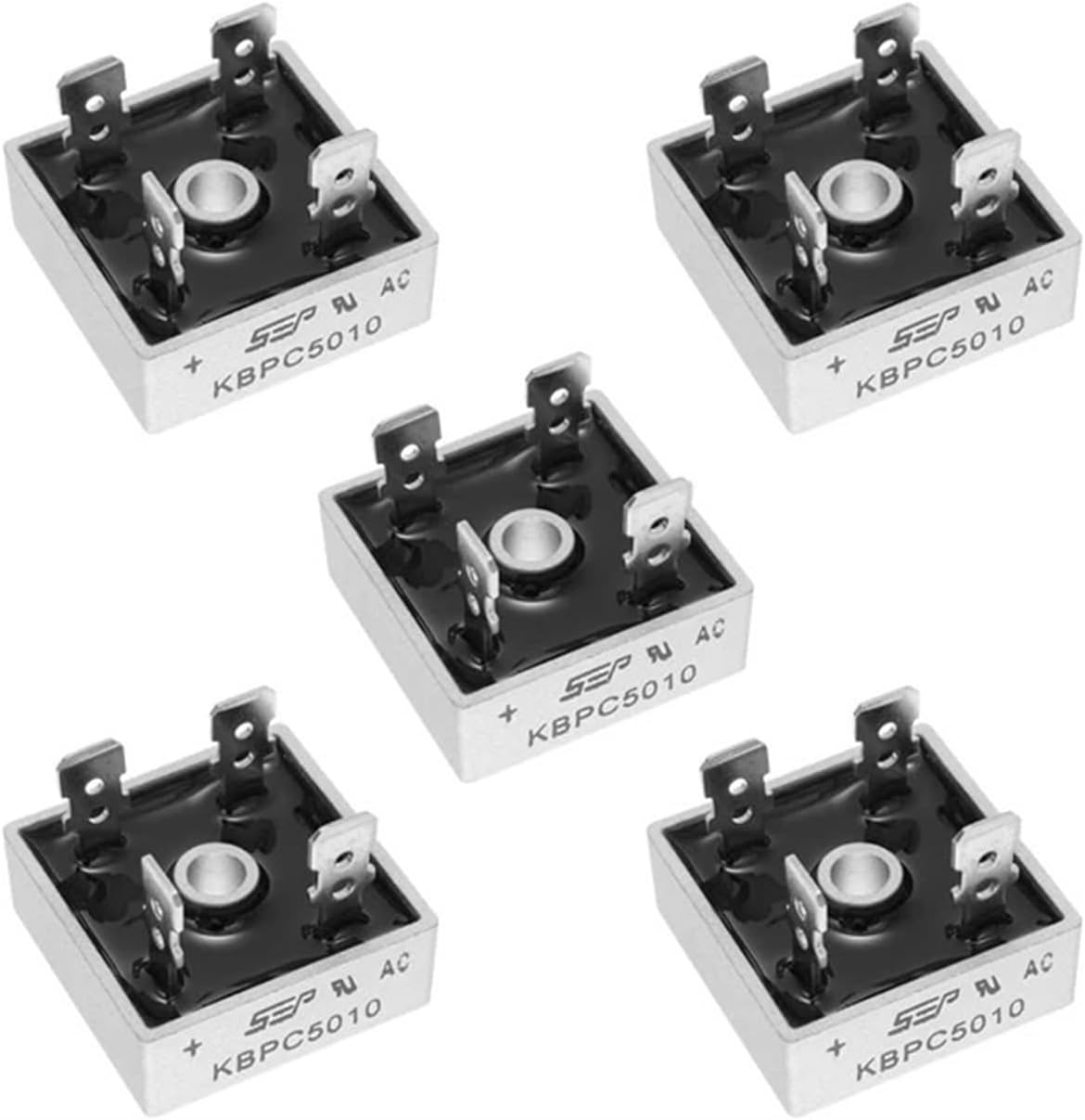 KBPC5010 Bridge Rectifier 1000 Volt 50 Amp 50 A Metal Case 1000V Diode Bridge 4 Pins Maximum Heat Dissipation(1PC)
