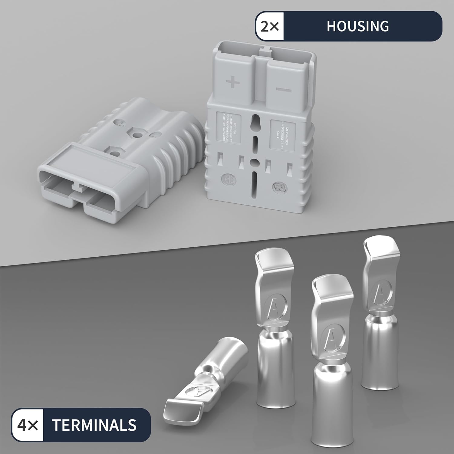 175 Amp and 350 Amp Battery Quick Connect Disconnect Connectors Kit