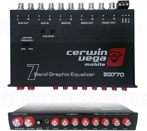 Miniatura 4 de Cerwin Vega EQ770 Ecualizador paramétrico de 7 bandas con entrada auxiliar