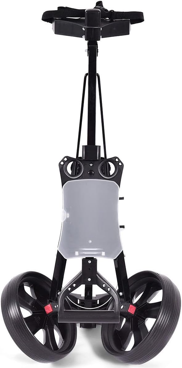 DORTALA Golf Cart, 2 Wheel Foldable Golf Trolley Push Pull Cart with Scoreboard, Multifunctional and Convenient Golf Cart Quickly Opened and Closed