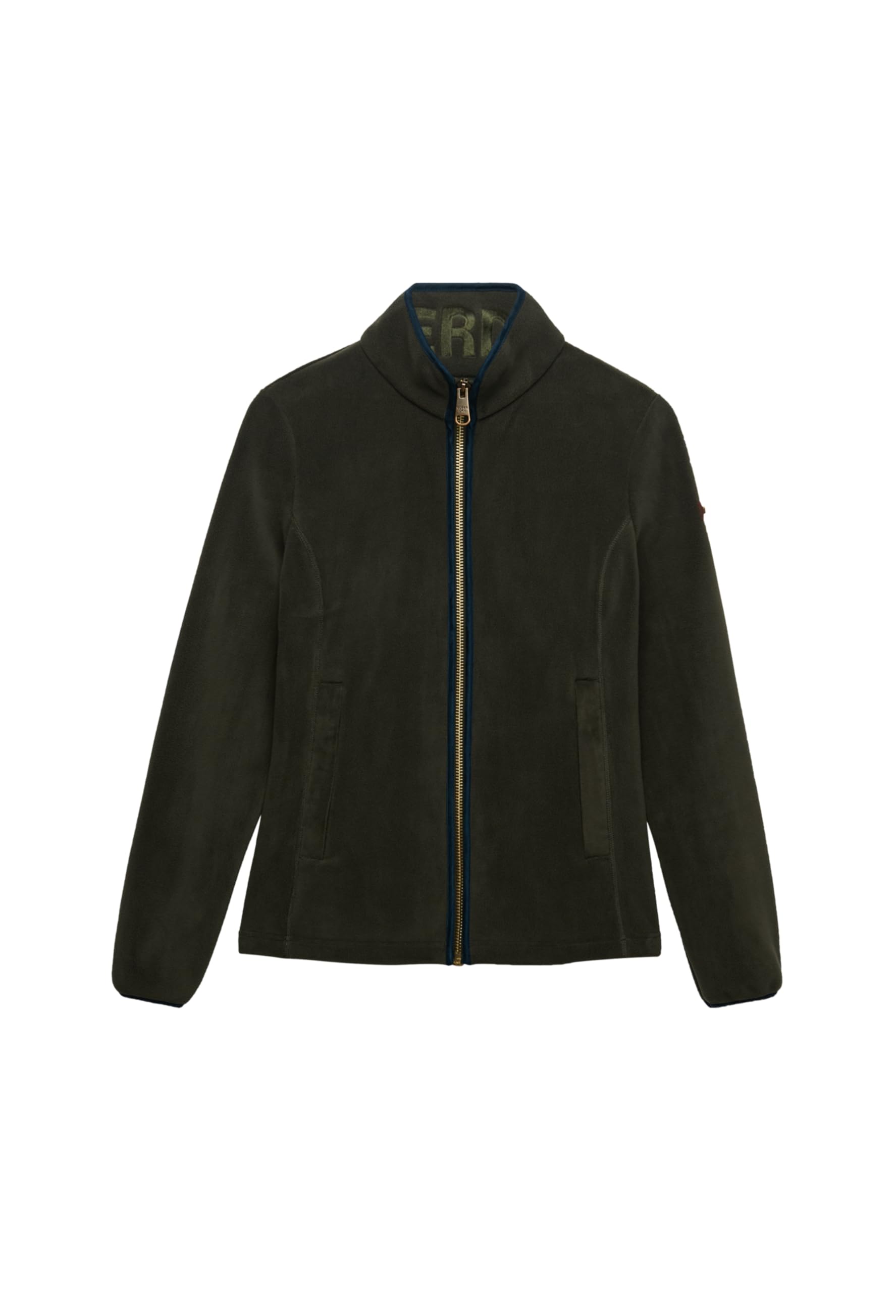 Superdry Womens Estate Full Zip Fleece - Olive Green - 14