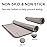 KVK Silicone Placemat for Toddles Kids Non-Slip Reusable Portable Baby Placemats for Restaurant Stain-Proof Children Food Mats Eating Table Mat 2 Pack (Charcoal)