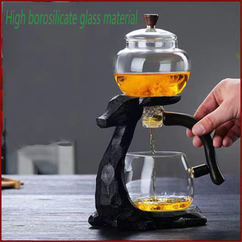 Zestaw do herbaty z przezroczystym zasysaniem wody Deer, zaparzacz do herbaty, zaparzacz do herbaty liściastej, szklany czajniczek do herbaty, zestawy do herbaty dla dorosłych, rodzina i firma 【 Pod