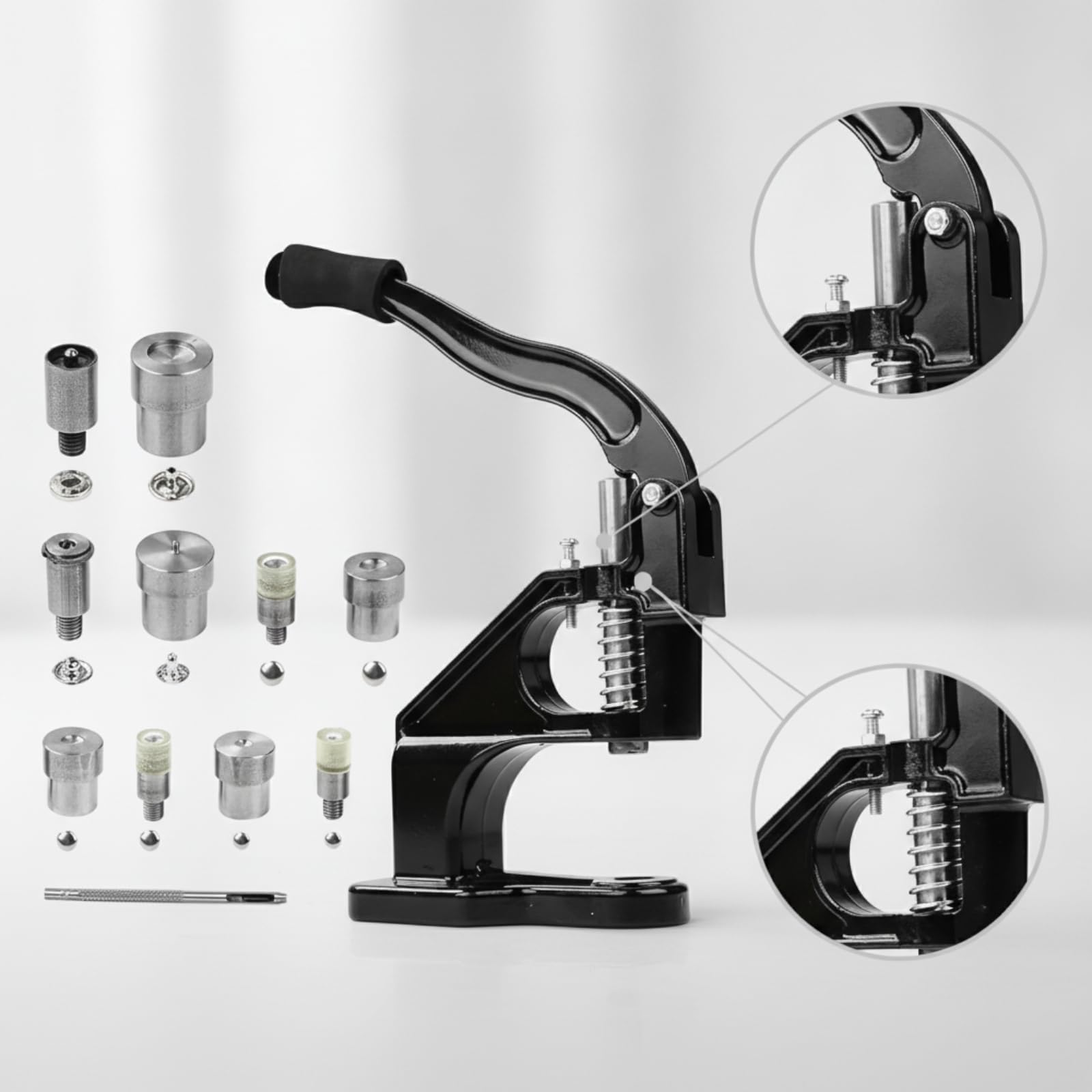 PETSOLA Remachadora Manual con Troqueles Ergonómico Máquina Remaches Portátil Herramienta Manual para Zapateros