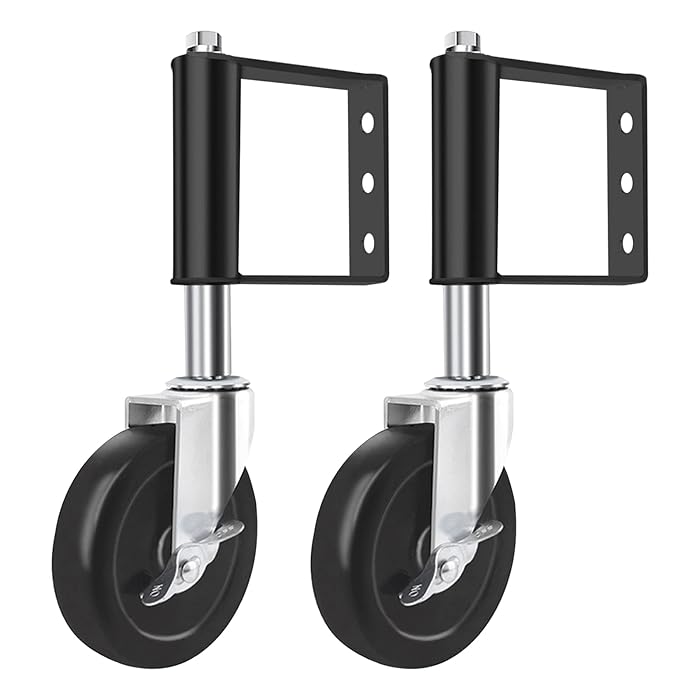 Buy EUNEWR 2PCS Gate Wheel,600LBS Capacity Spring Loaded Caster for
