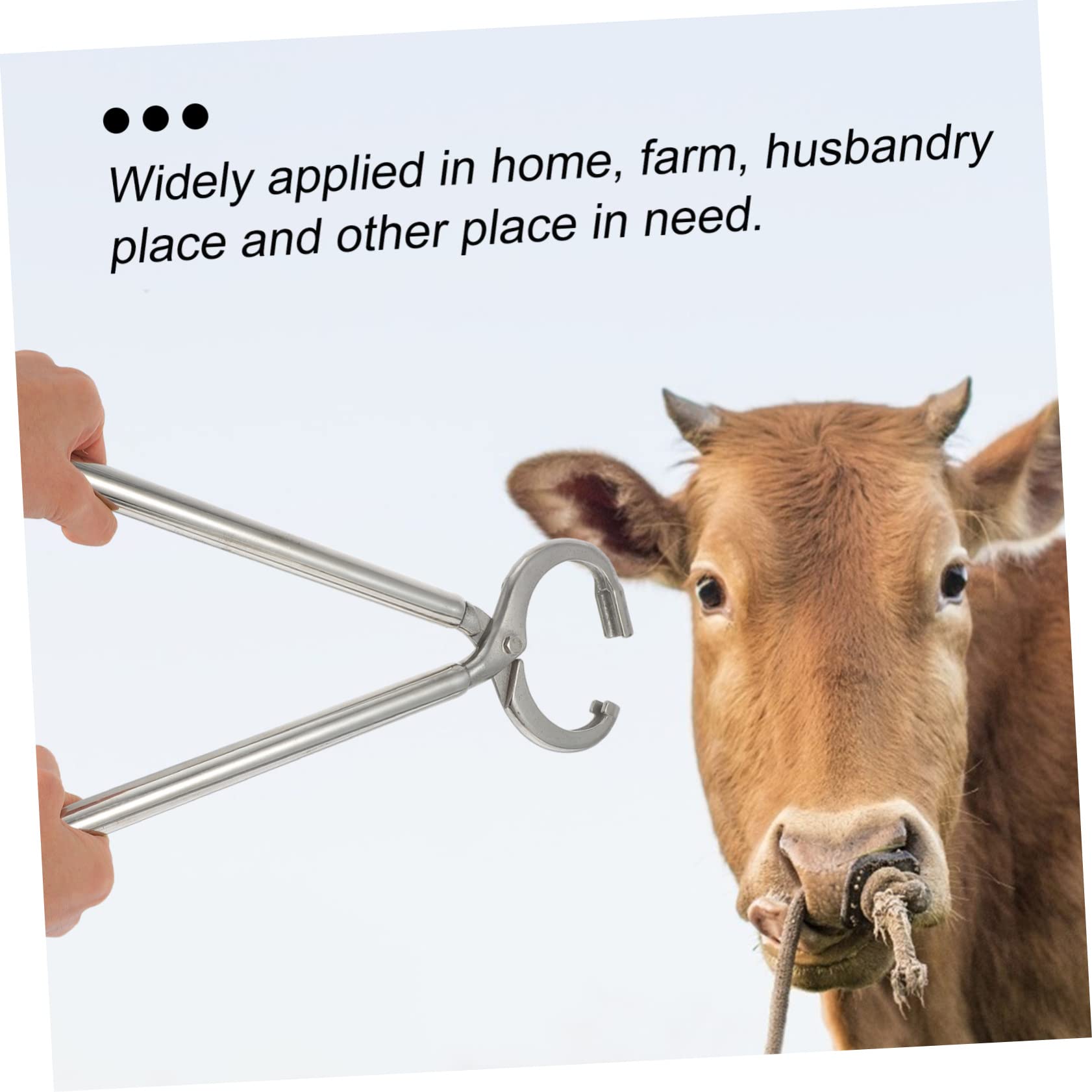 jojofuny 1pezzi Pinze per Anelli Nasali per Bovini Strumenti Veterinari Pinze per Installazione di Anelli Nasali Forniture per Bovini Impugnatura Ergonomica in Inossidabile