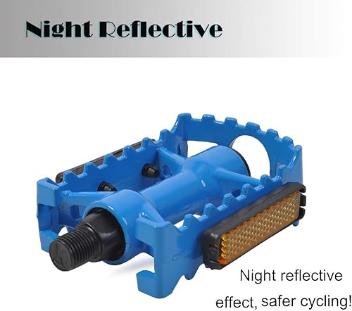 Miniatura 4 de ThinkTop - Pedales de bicicleta para niños, aleación de aluminio, ultra fuertes, 12 pulgadas, plataforma plana para bicicleta de 12" 14"