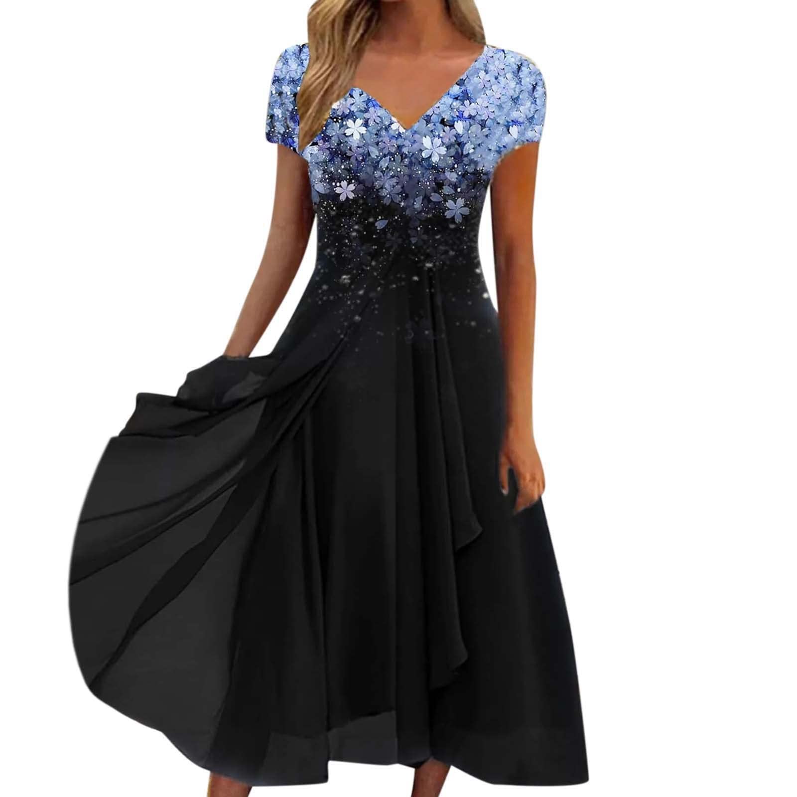 Générique Tendance de la Mode féminine Mode de Loisirs Urbain Robe Cousue en Mousseline de Soie
