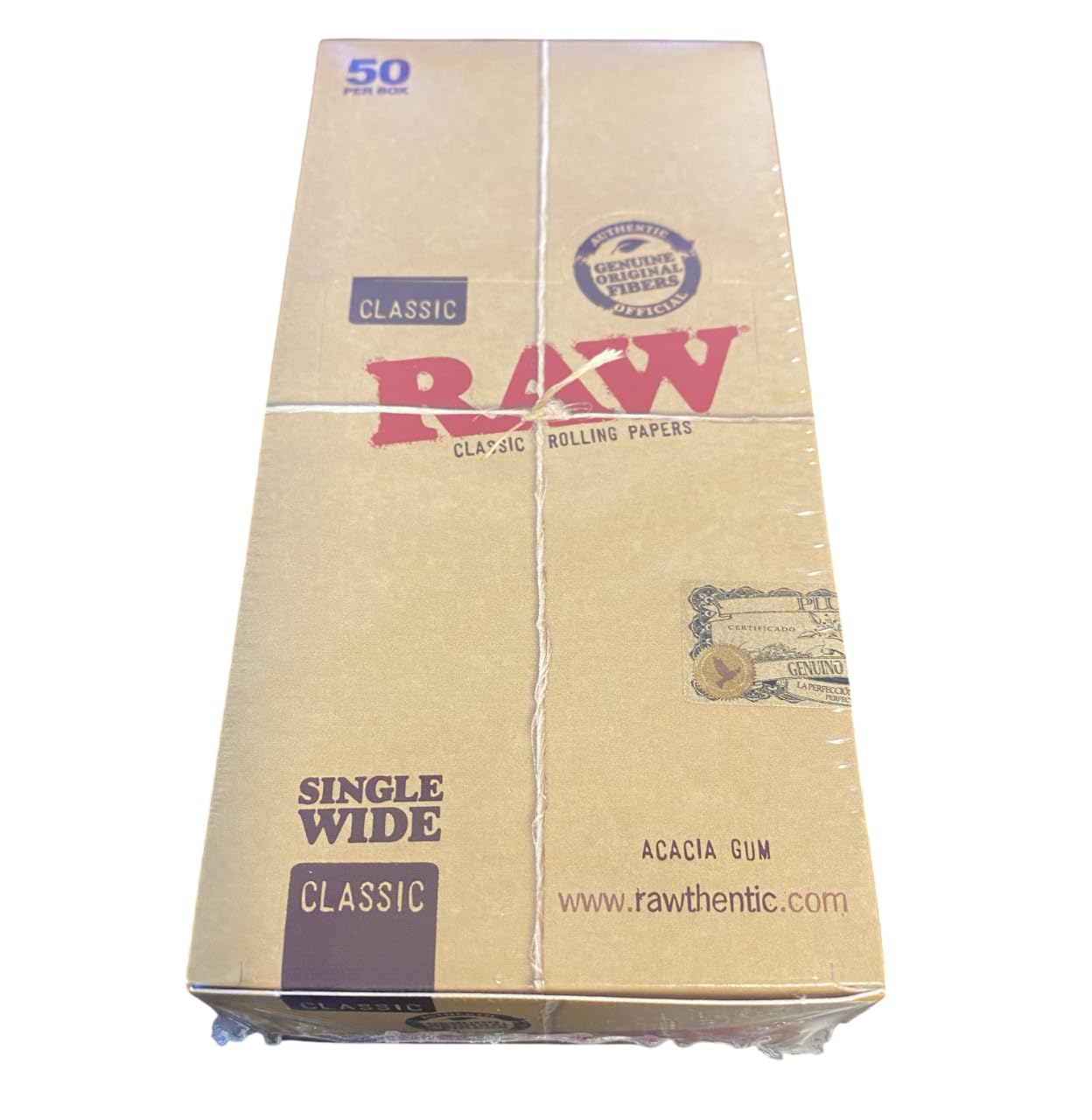 RAW Single Wide Classic Rolling Papers - 25 BOOKLETS