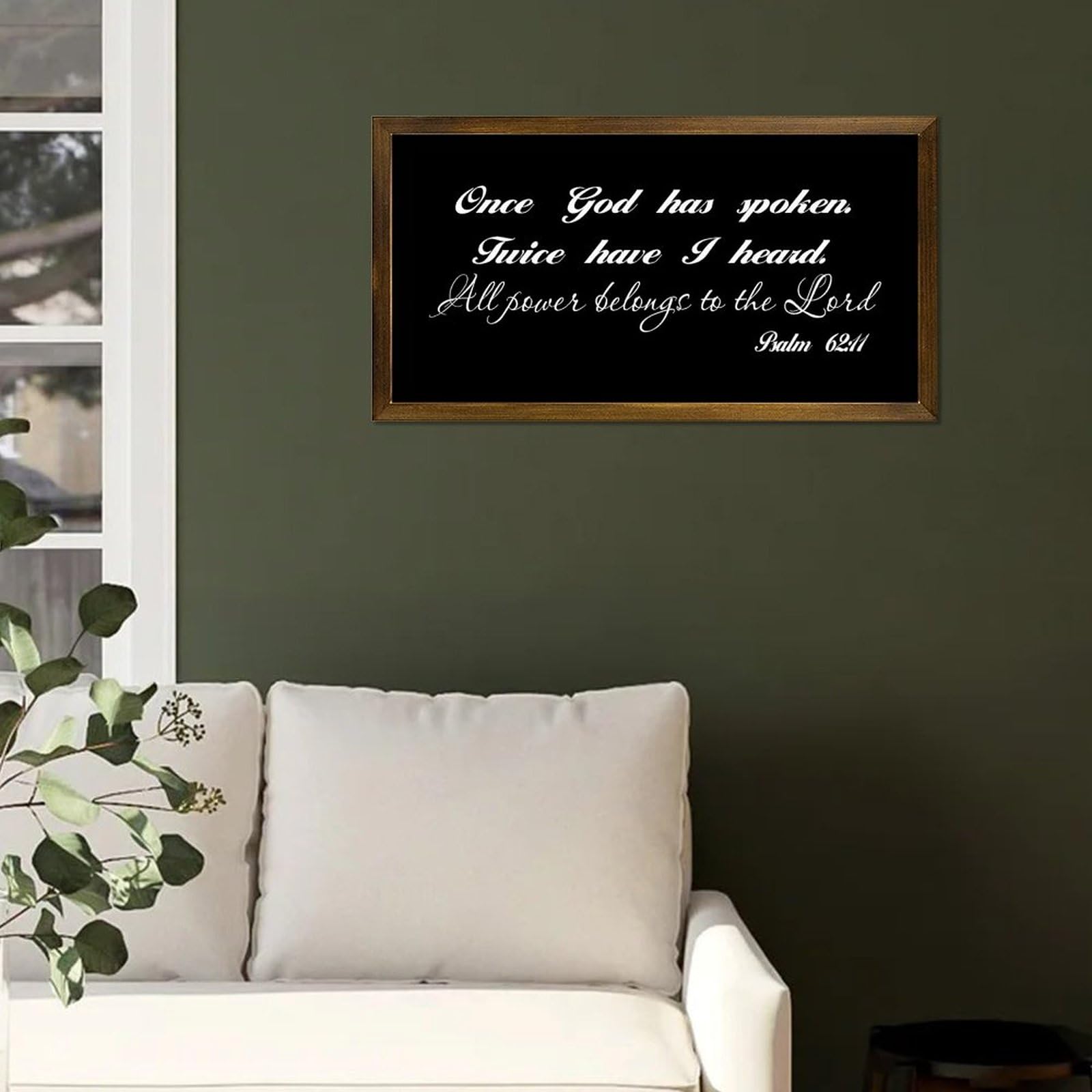 Amazon.com: Psalm 62:11 Wall Art Once God Has Spoken Twice Have I