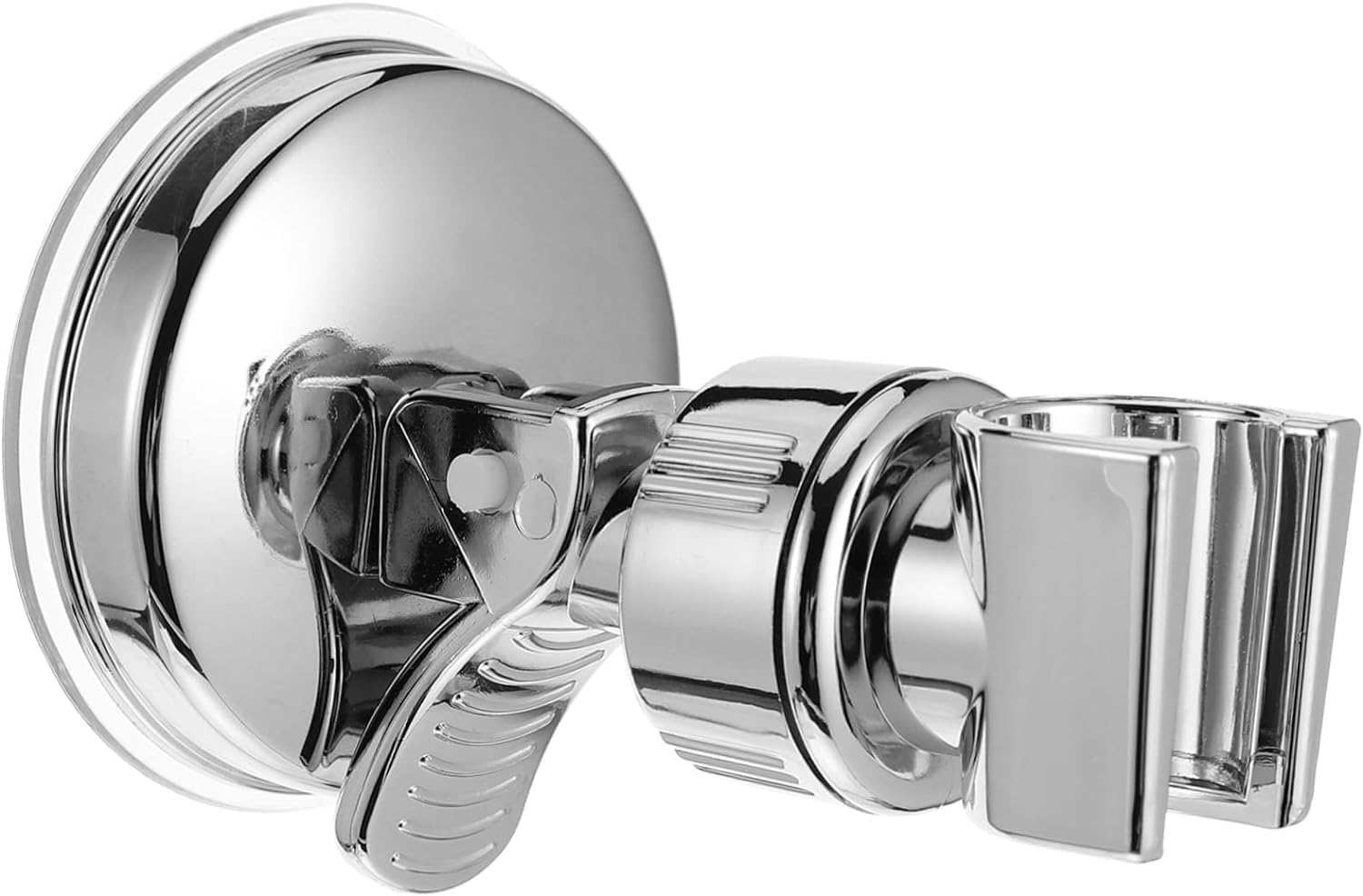 Xlandalyuefa Silver Adjustable Shower Head Holder 1Pc Suction Cup Bracket Wall Mount Handheld Vacuum Extension Arm