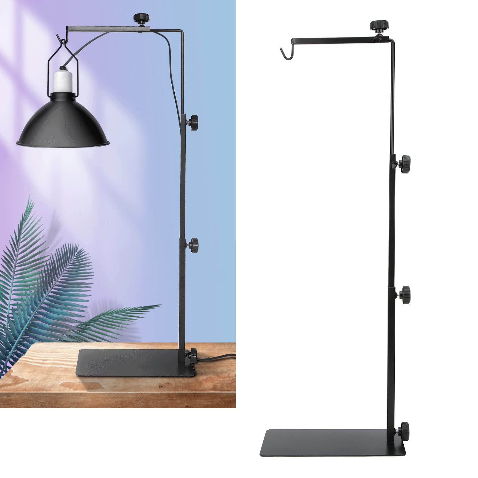 KIMISS Portalampada Prendisole per Terrario, Supporto per Rettili Luce Termica Installazione Semplice Forniture per Animali Domestici Rettili Anfibi Lampade Tappetini Elevata Durezza