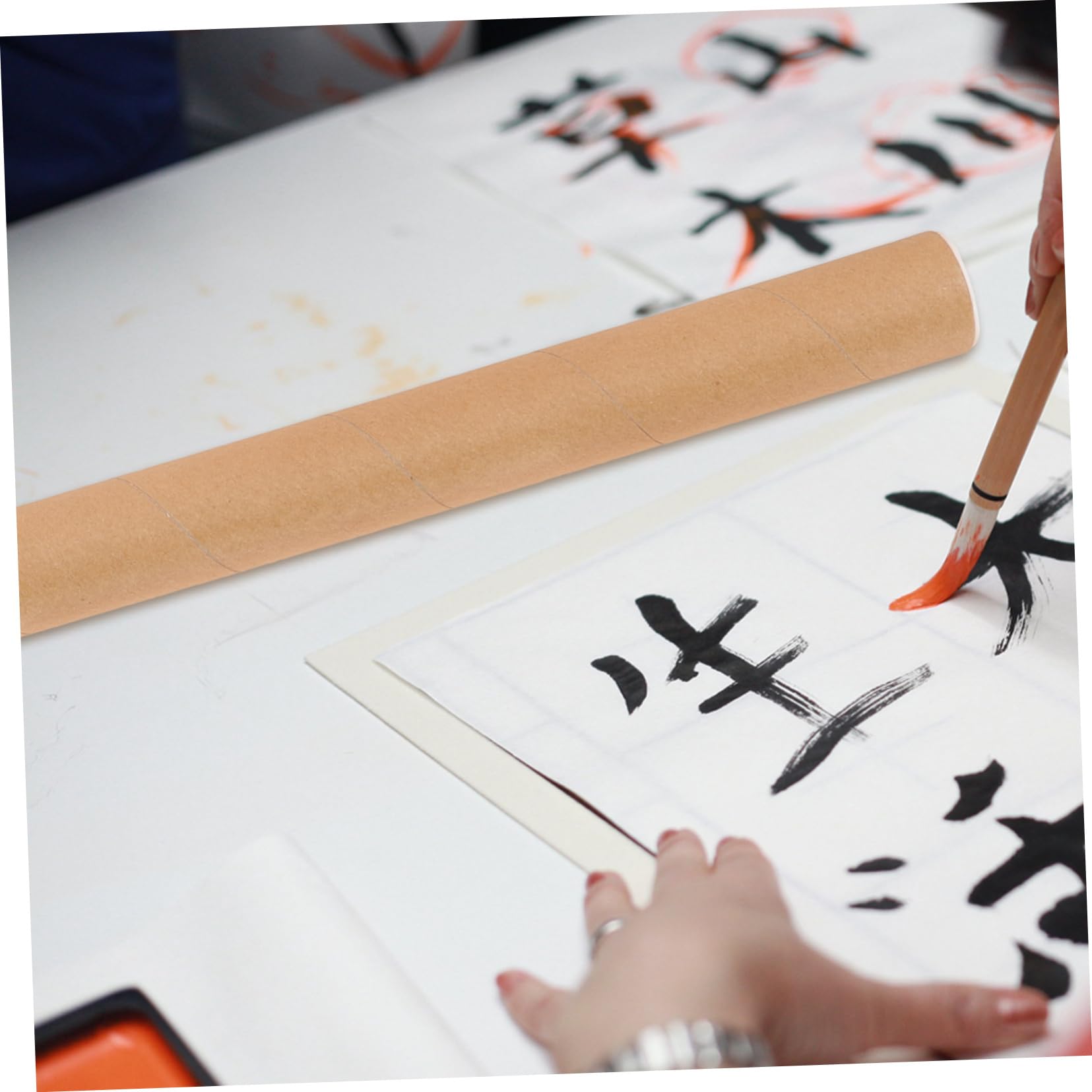 OSALADI Strong Recyclable Paper Tube Round Poster Holder Kraft Mailing Roll Storage Container for Artworks Documents