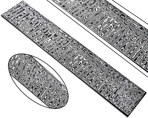 Dessi Damascus steel Bar, Billet, for knife tool making 1593, Gray