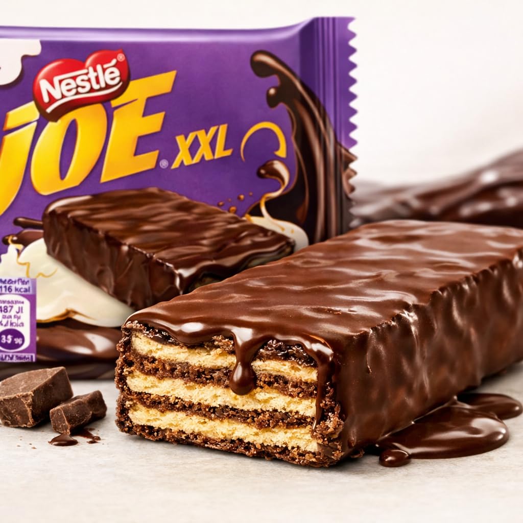 Nestlé Joe XXL Wafer al Cacao con Crema di Cacao e Cioccolato al Latte, 20 Pezzi, 920 g