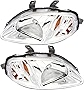 For Honda Civic Headlights Lamps Set 1999 2000 Halogen Driver and Passenger Side
