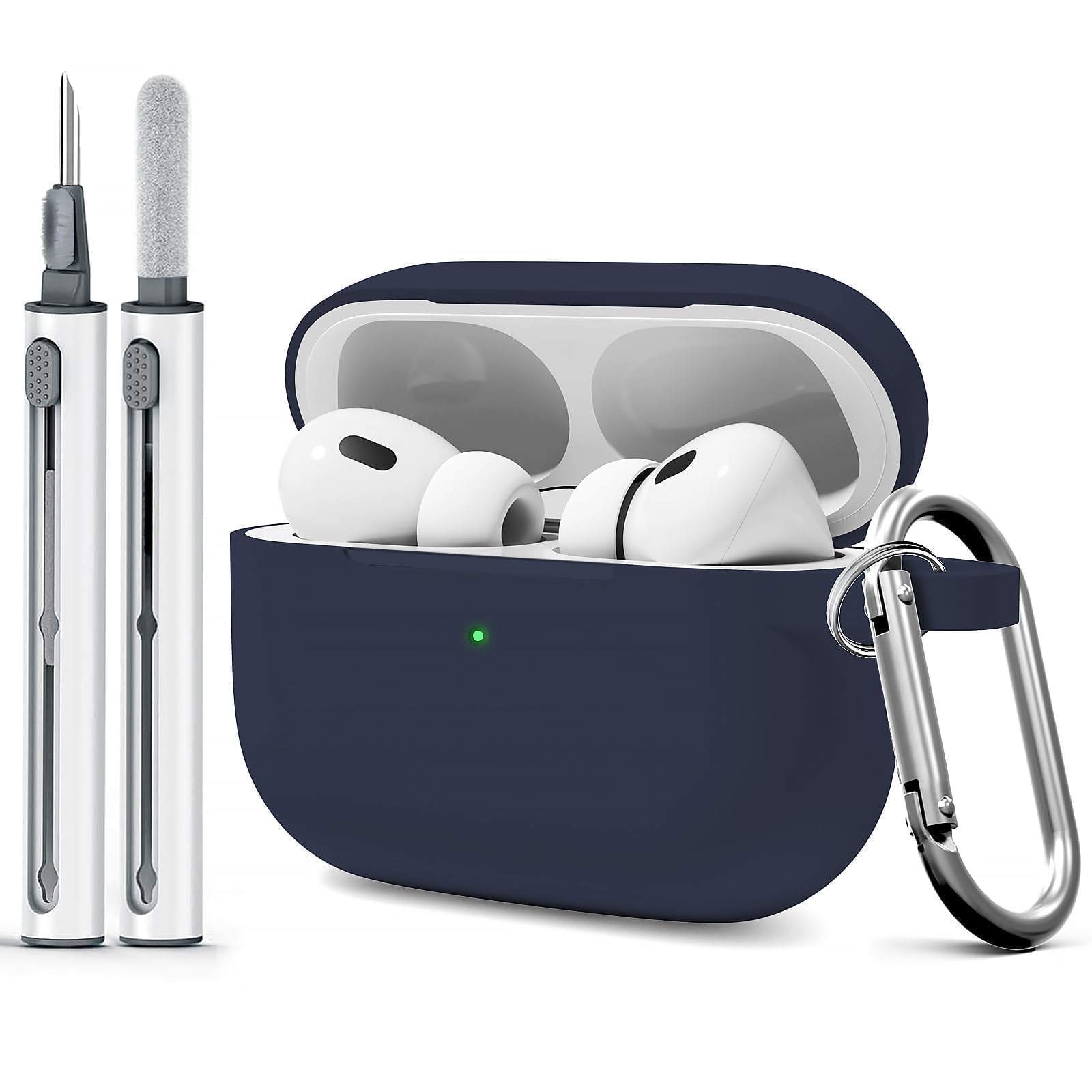 Woyinger AirPods Pro Case Cover with Cleaner Kit,Soft Silicone Case for Apple AirPod Pro 1st/2nd Generation,AirPods Pro/Pro 2 Case Accessories with