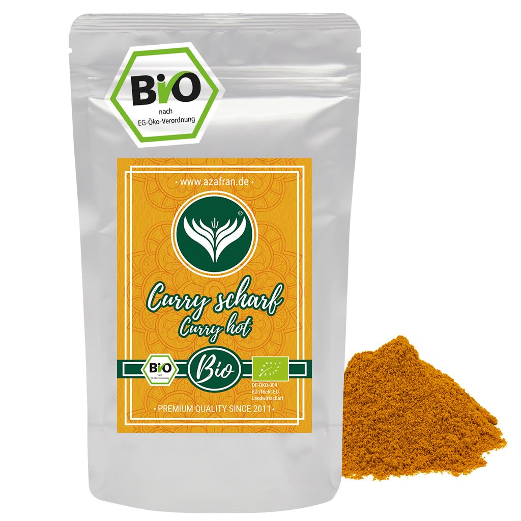 Azafran BIO Curry Pulver, Currypulver indisch (scharf) Madras Richtung 250g