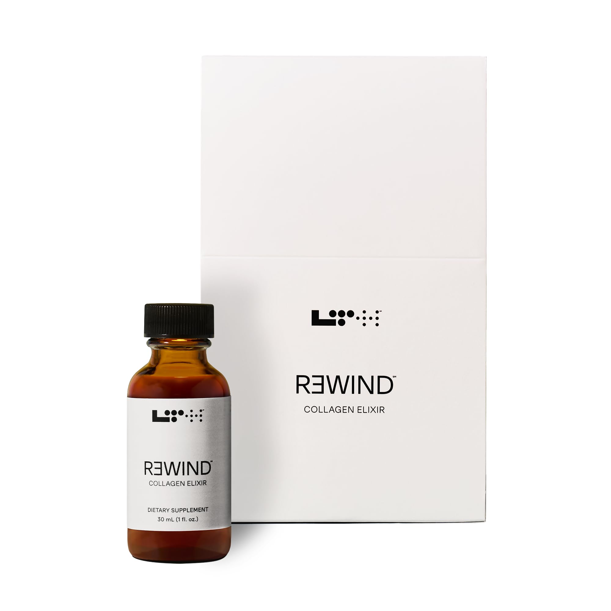 Rewind Collagen Elixir - with Collagen Peptides, Hyaluronic Acid & Antioxidants - Supports Hair, Skin, Joint & Bone Health - Berry-Sorbet, 30 ml (15 Pack)