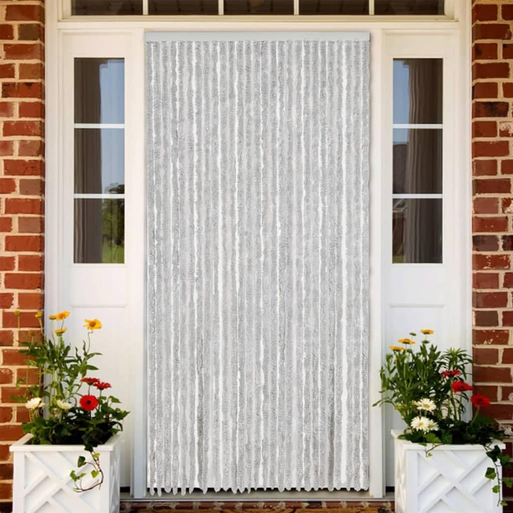 JUDYY Tenda Antimosche Grigia 118x220 cm in Ciniglia,Tenda Antimosche per Finestre e Porte Leggera Resistente all'Acqua Silenziosa Zanzariera Antiisetti-4004884