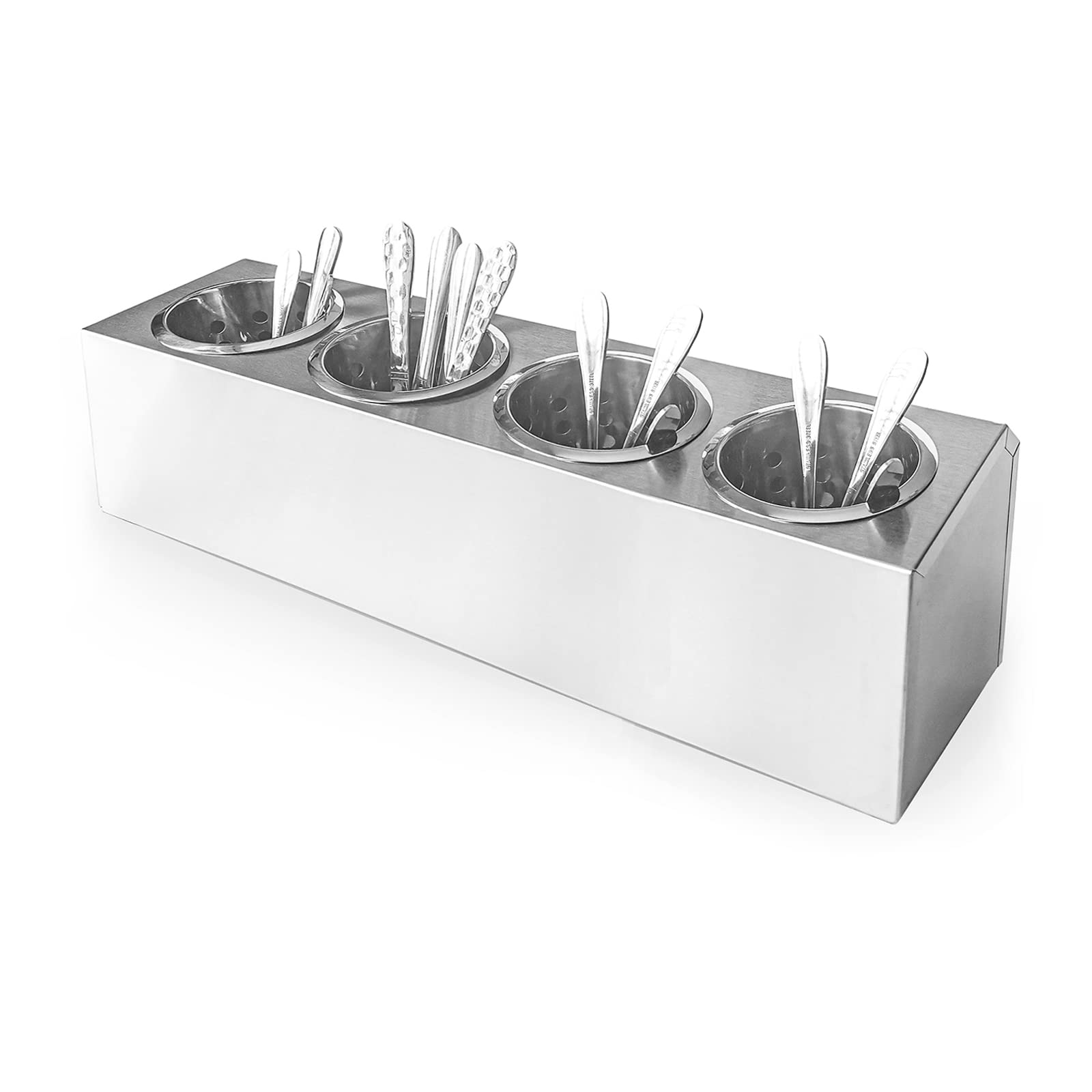 Photo 1 of ***ONLY 3 CUPS INCLUDED 1 IS MISSING***
Flatware Organizers Stainless Steel Cylinder Utensil Holder 4 Holes