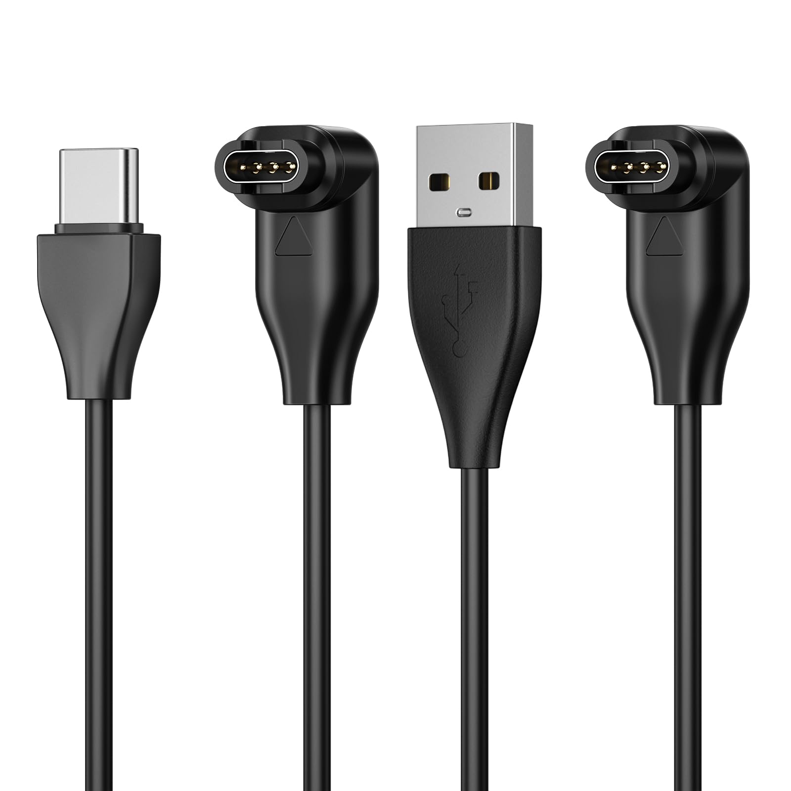 Charger for Garmin Bounce, Bounce 2, Vivosmart 5 Charger, USB A + USB C - 2 Pack 3.3ft/100cm