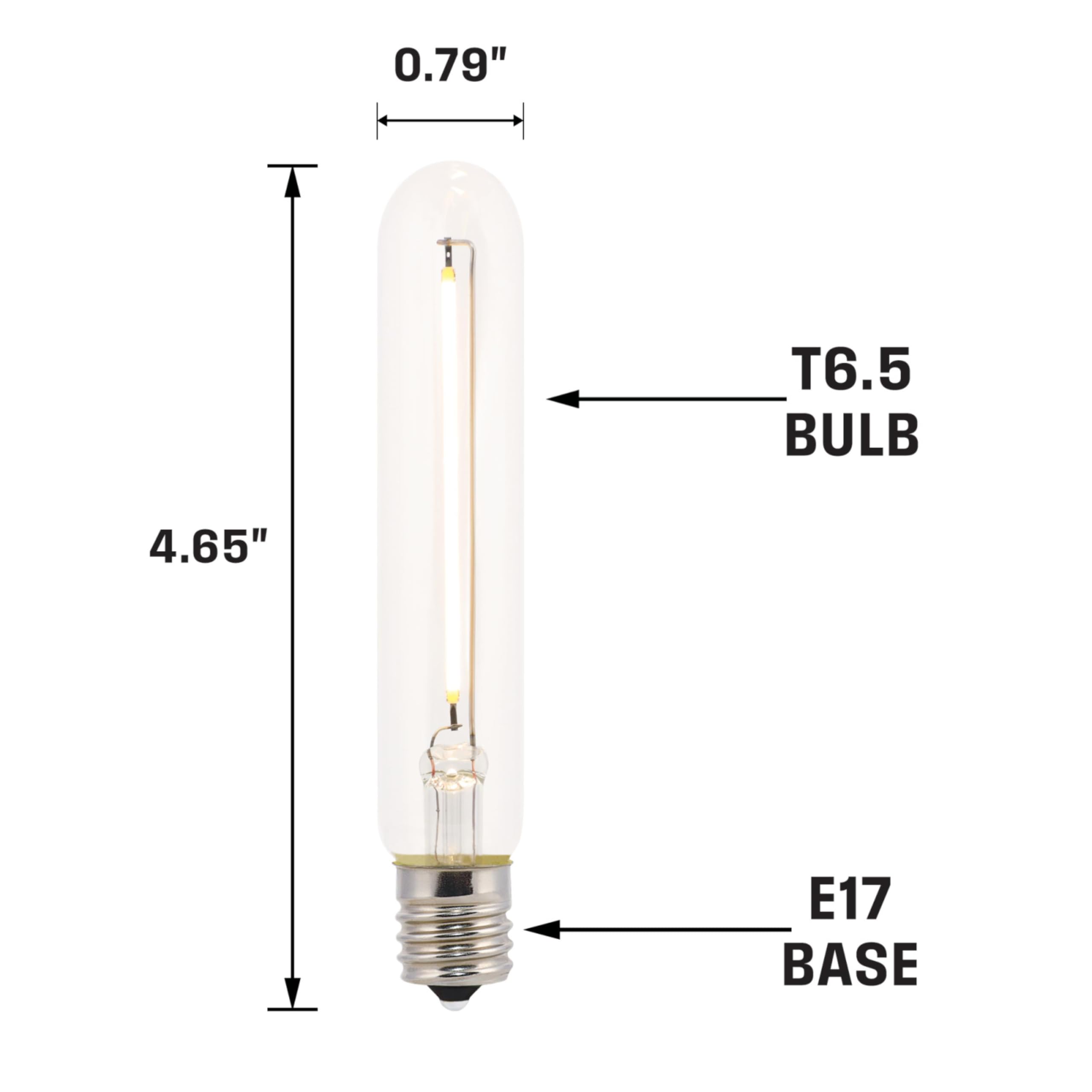 Westinghouse 5194100 3 5 Watt 40 Watt Equivalent T6 5 Dimmable Clear Filament LED Light Bulb Intermediate Base — view 4