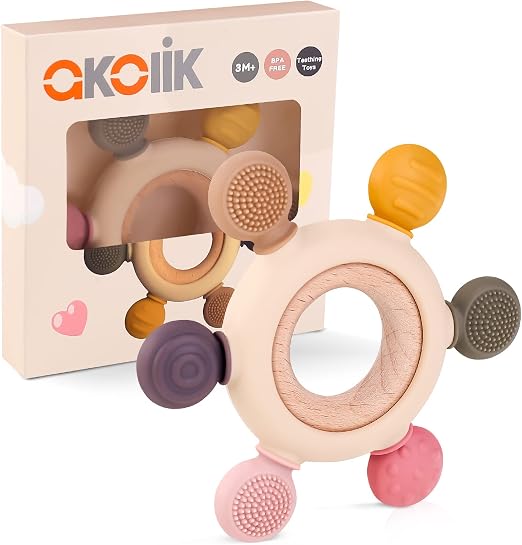 akolik Anneau de Dentition en Silicone Souple