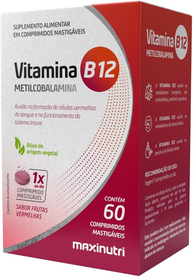 Maxinutri Vitamina B12 Comprimidos Mastigáveis (60 Comp) Único