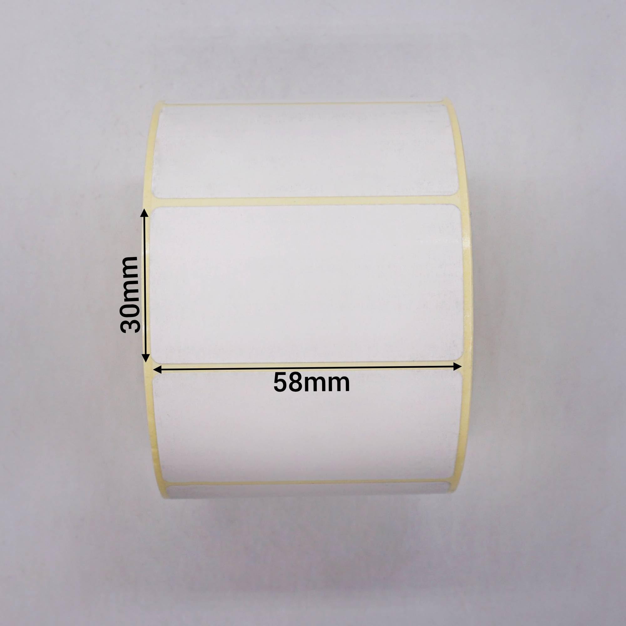 SKIR'CO Etichette termiche dirette 58 x 30 mm, adesive permanenti, rettangolari, per stampanti termiche, 5000 pezzi