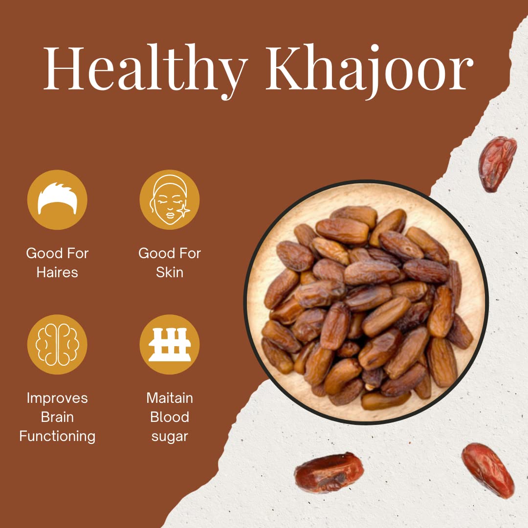 Sainik's Organic Black Dry Dates |Kala Sukha Khajoor |Kharik All Natural No Added Sugar Gluten Free Vegan Dates Dry Fruits Khajur Khajoor Khejur 1000 Gram 2