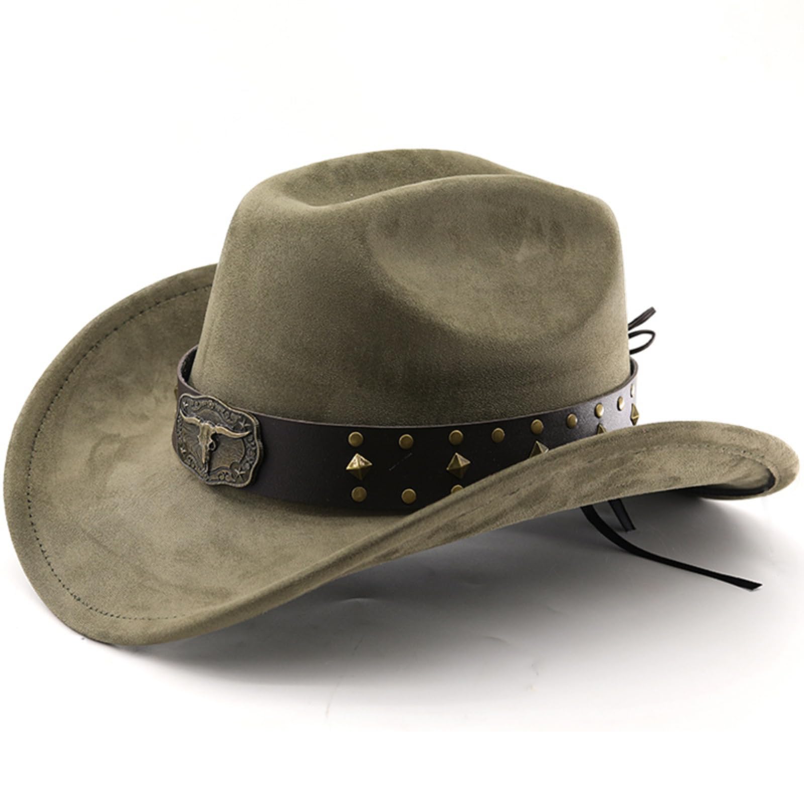 LIDHAY Cowboy Hat for Women Men with Shapeable Wide Brim Western Suede Hat for Cowboys and Cowgirls