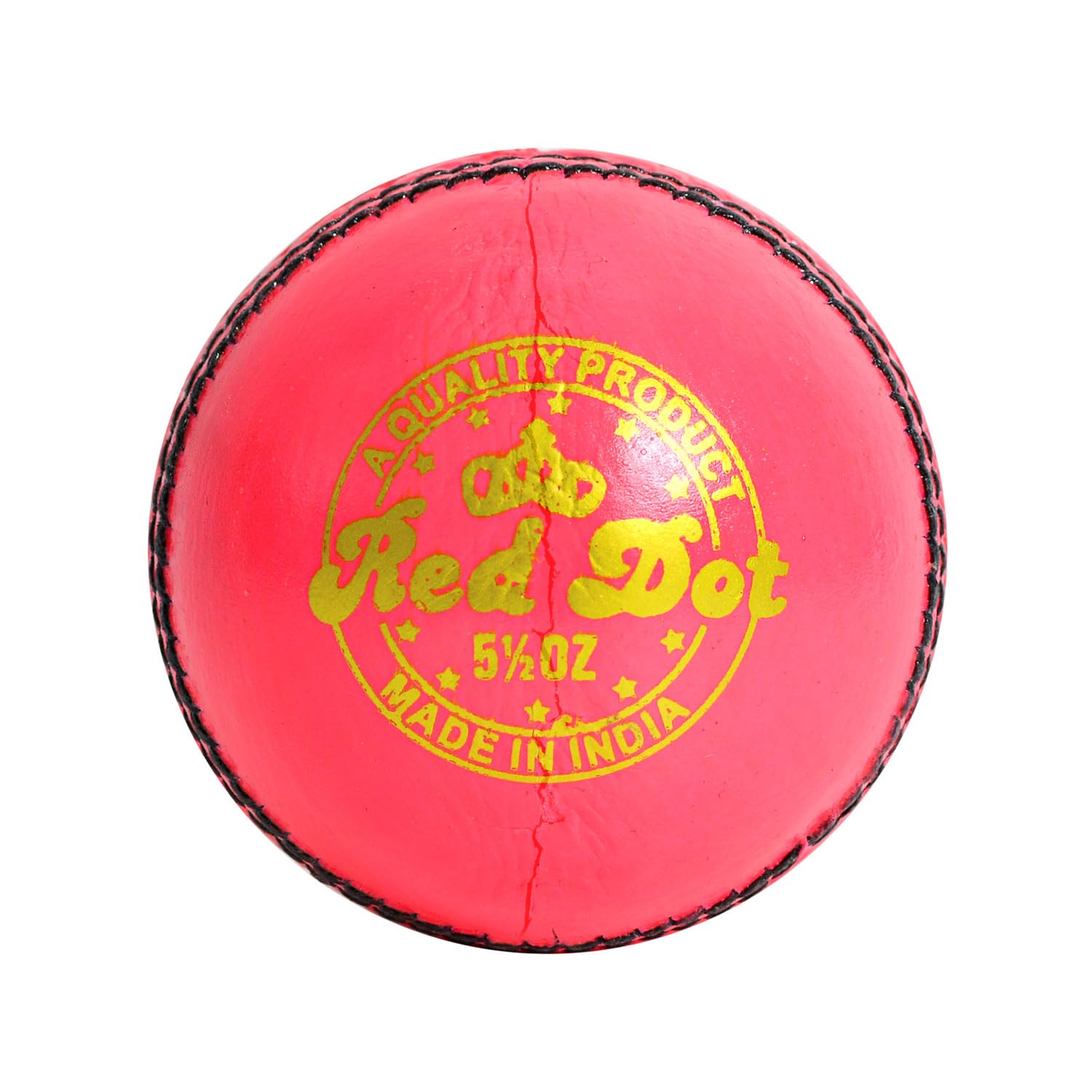 DSC Red Dot Leather Cricket Ball (Pink, Club)-picture-14