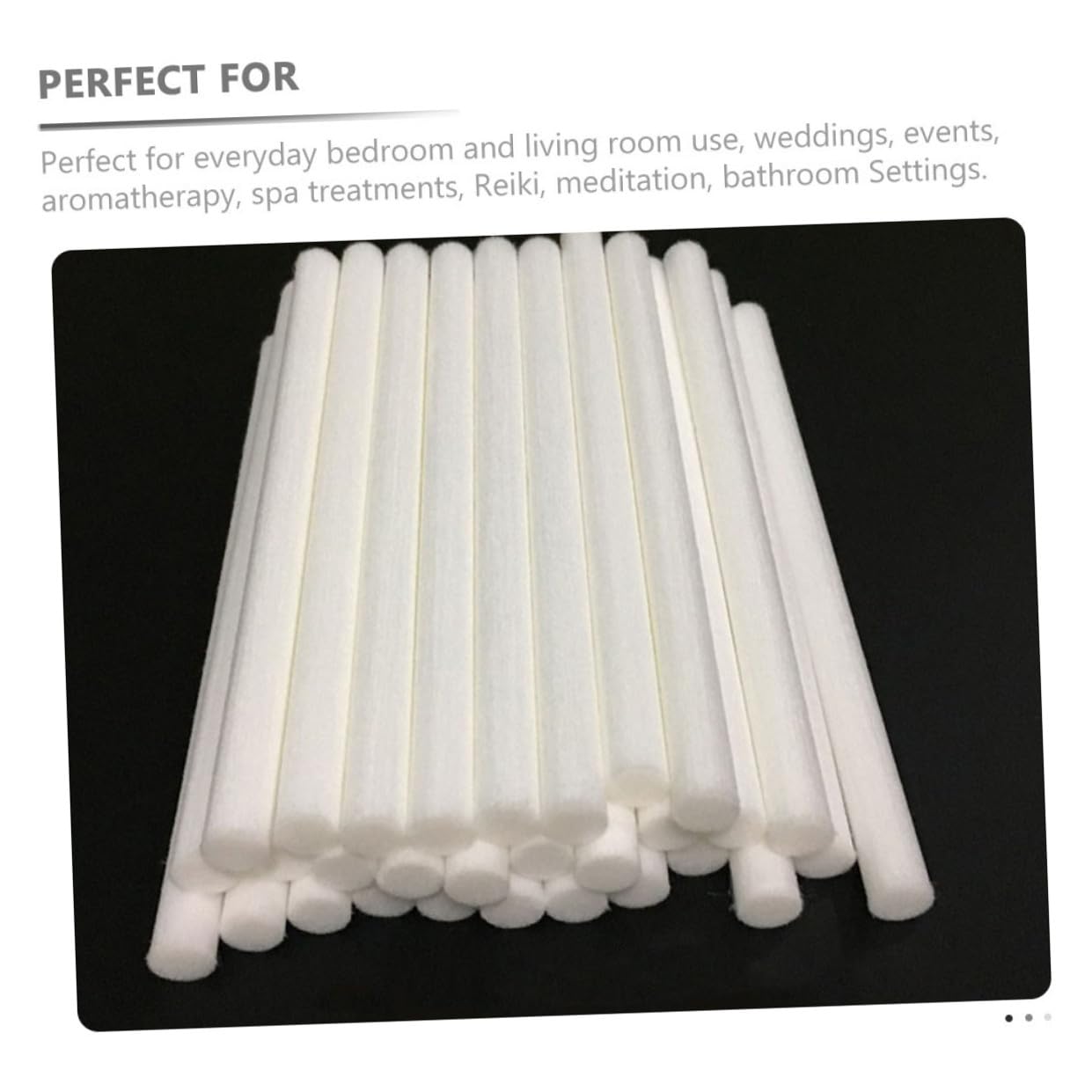 Veemoon Bastoni Profumatore in Cotone Bianco 15 Pezzi per Diffusore Aroma, Assorbenti per Decorazione Stanza e Camera da Letto
