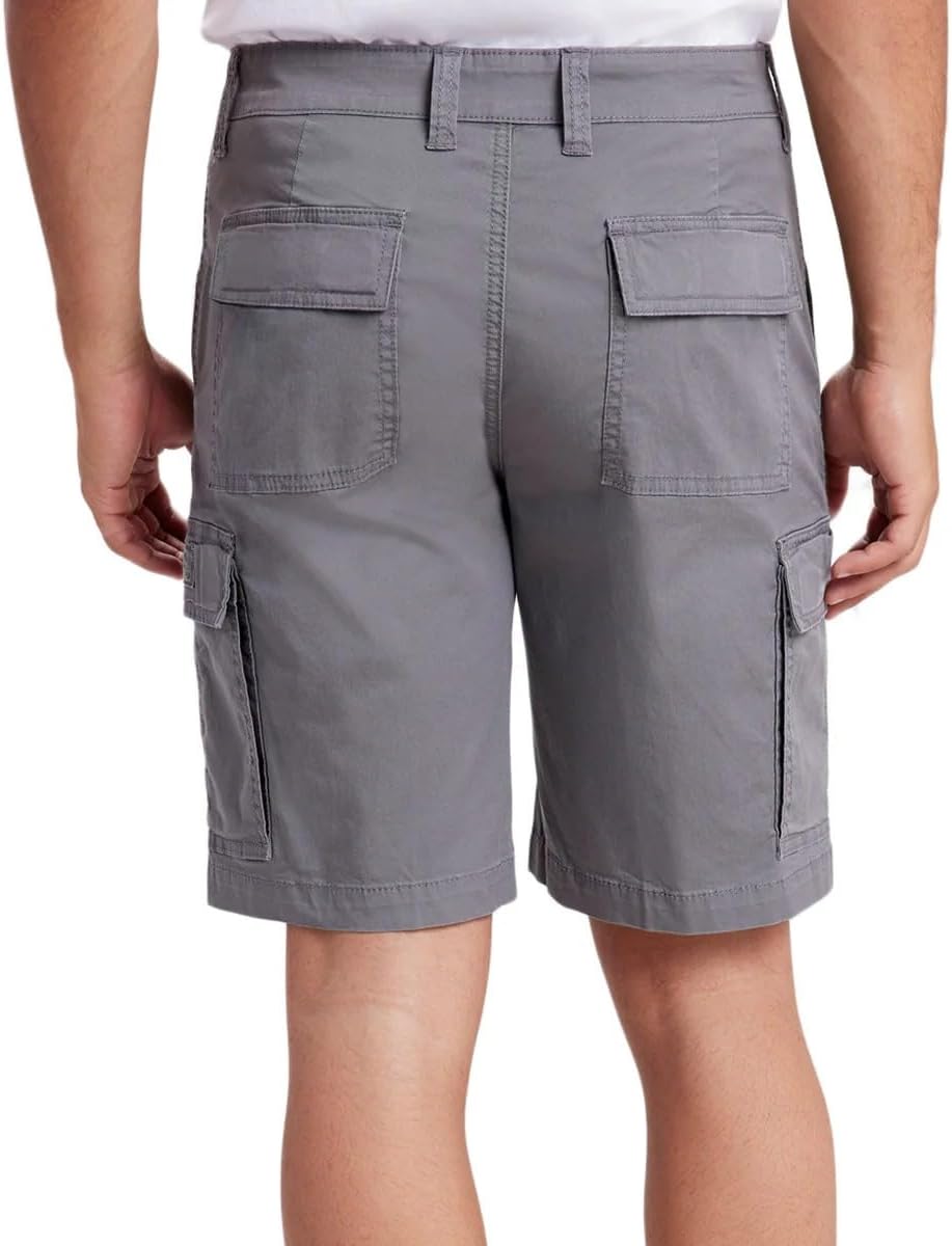 UNIONBAY Men's Relaxed Fit Flex Waist Cargo Short (Gray, 30) - Image 2