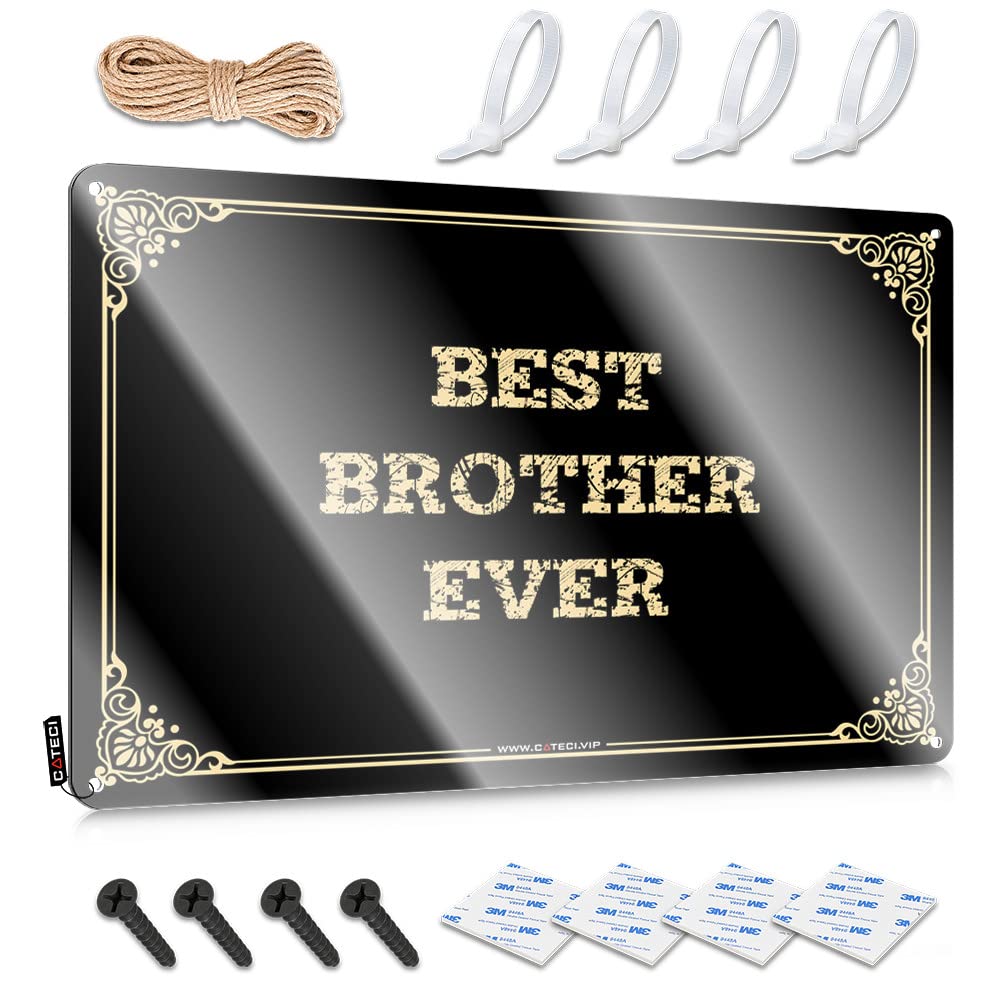 MGHTLCCME Outdoor Tin Sign Best Brother Ever Tin Sign Signs For Garage Room Signs For Bedroom(30X40CM)