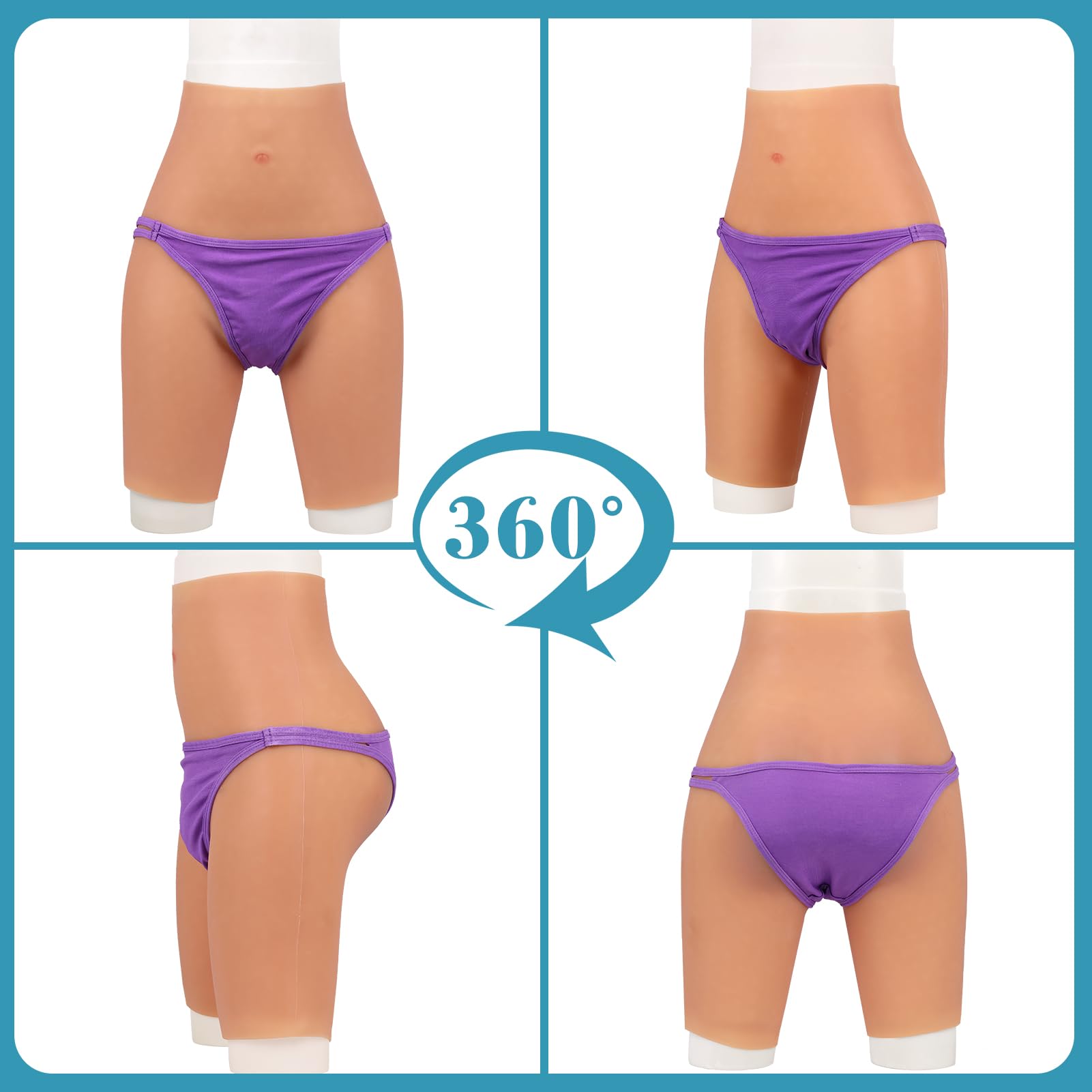 2.0 Pro Shorts en Silicone avec Cathéter Urinaire Apparence Féminine pour Travestis d'homme à Femme Faux Vagin Trans Cosplay Érotiques Culotte