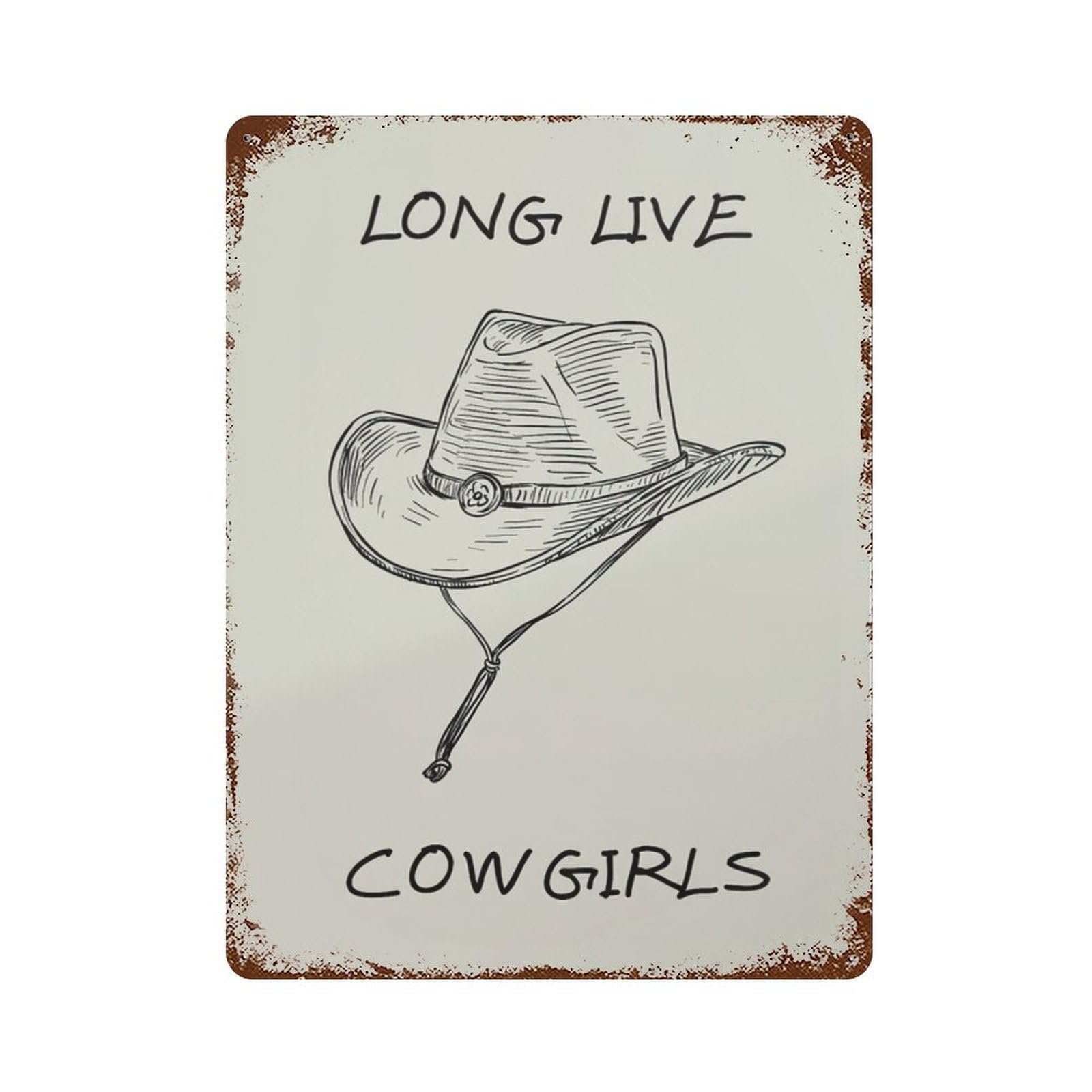 xiaoxiaoshen Vintage Cowgirl Trendy Western Wall Decor Art Metal Tin Poster Modern Home Decor Art Home Bar Shop Decorations Vintage Sign 40x30cm